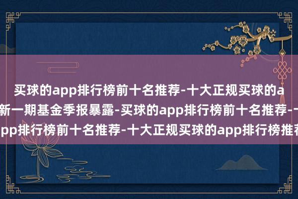 买球的app排行榜前十名推荐-十大正规买球的app排行榜推荐凭证最新一期基金季报暴露-买球的app排行榜前十名推荐-十大正规买球的app排行榜推荐